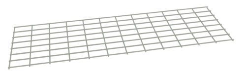 A 3D model of a rectangular wireframe grid with a series of evenly spaced horizontal and vertical bars forming square openings. The grid is placed on a plain white background, viewed from an angle.