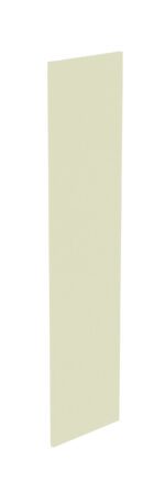 A tall, narrow rectangular panel with a light beige color stands against a plain white background.