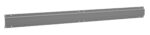 A long, gray metal beam with multiple holes along its length. The beam has a slightly textured surface, with a central ridge running across. Suitable for construction or structural support purposes.
