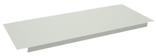 b2ibzlulf0e0ujai5cva.jpg Rectangular metal panel with a sleek, flat surface and small holes at each corner for mounting. The panel has a light gray finish and appears to be slightly elevated from the surface beneath it.