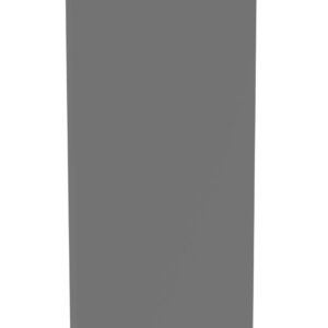 Gray, rectangular flat panel, slightly tilted, isolated on a white background.