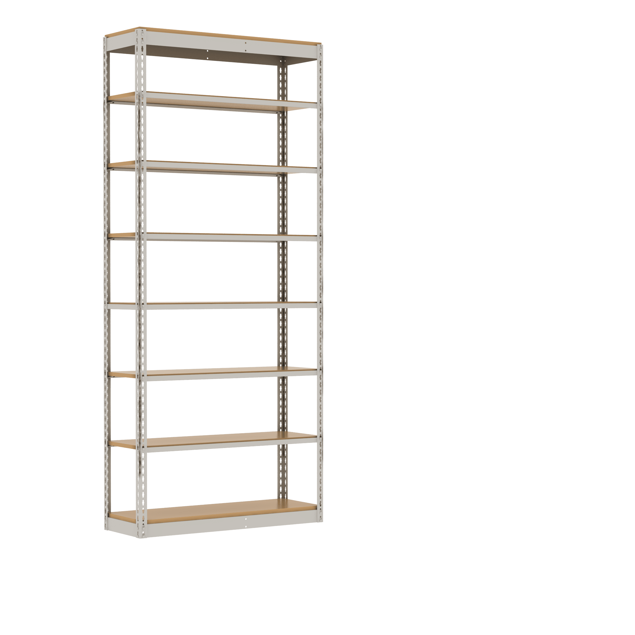 Rivet-Span Record Storage 8 Beam Levels Bulk Storage Unit with Decking