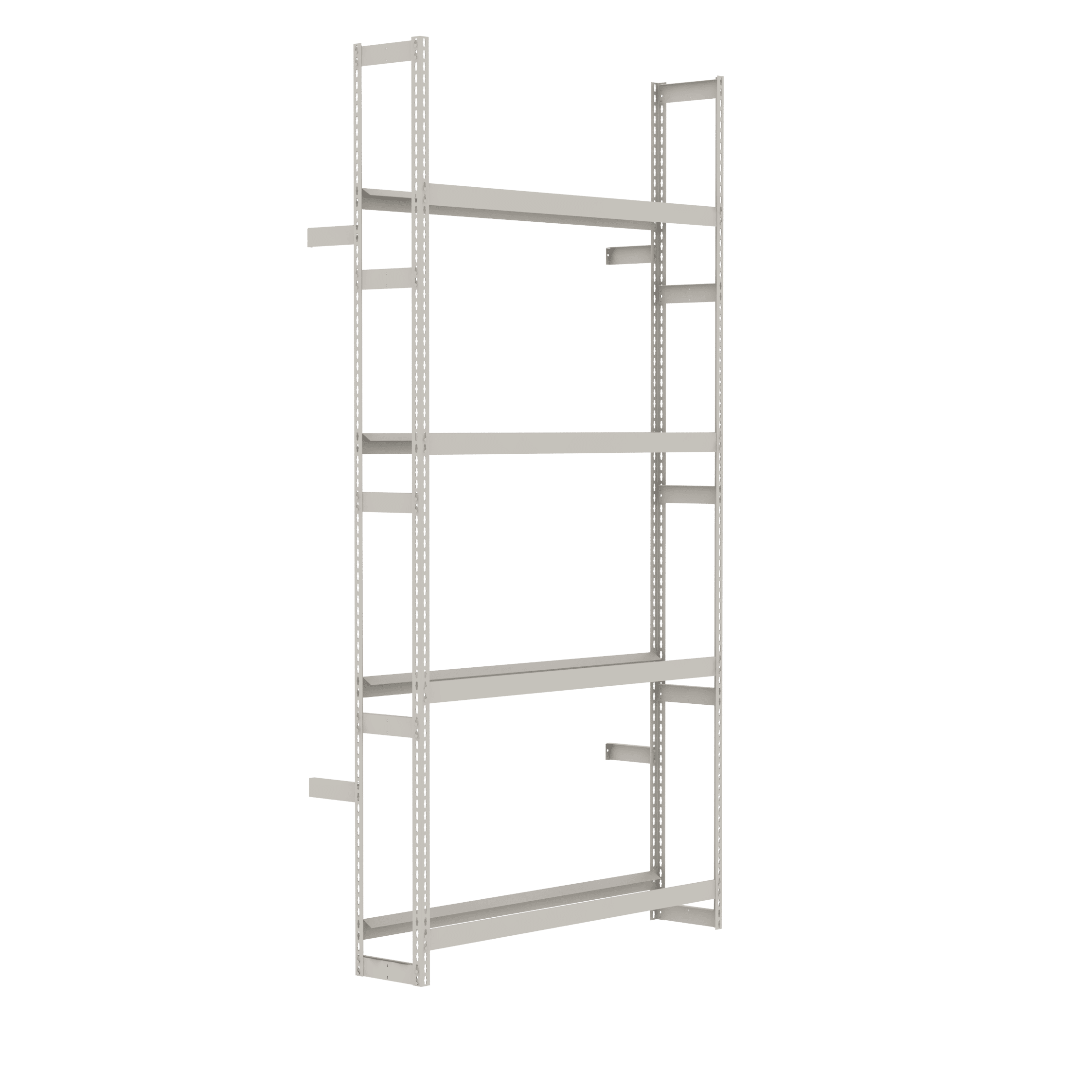 Rivet-Span Single Entry 4 Level Tire Rack Adder Unit