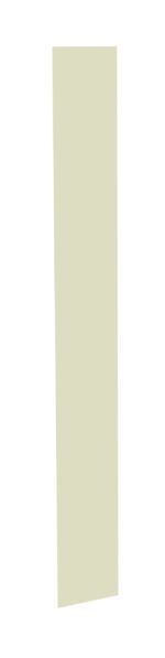 A tall, narrow, light green rectangle is centered on a white background.