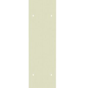 A tall, narrow beige rectangular object with a series of small, evenly spaced holes running vertically along its center.