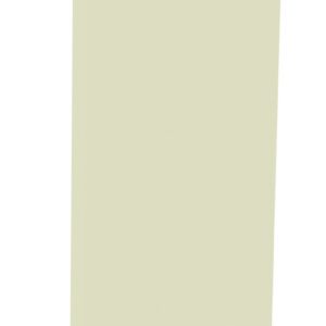 A tall, narrow, rectangular, light beige panel standing upright against a plain white background.
