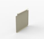 A beige metal bracket with a flat rectangular shape and small flanges on each side. It has holes for mounting at the corners of the flanges. The bracket is displayed against a plain white background.