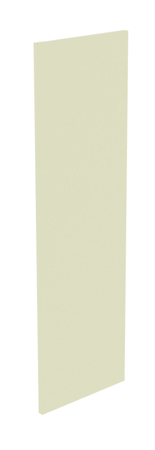 A tall, rectangular, beige panel standing vertically against a white background. It has a smooth, unadorned surface, with sharp edges and corners, casting a slight shadow to the right.