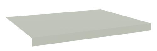 Rectangular gray slab with a smooth surface and slightly raised, rendered in a minimalist 3D style against a white background.