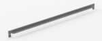 A long, thin, metallic gray bar with square ends featuring holes for mounting, displayed against a plain white background.