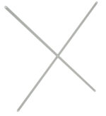 A large gray X symbol displayed on a white background.