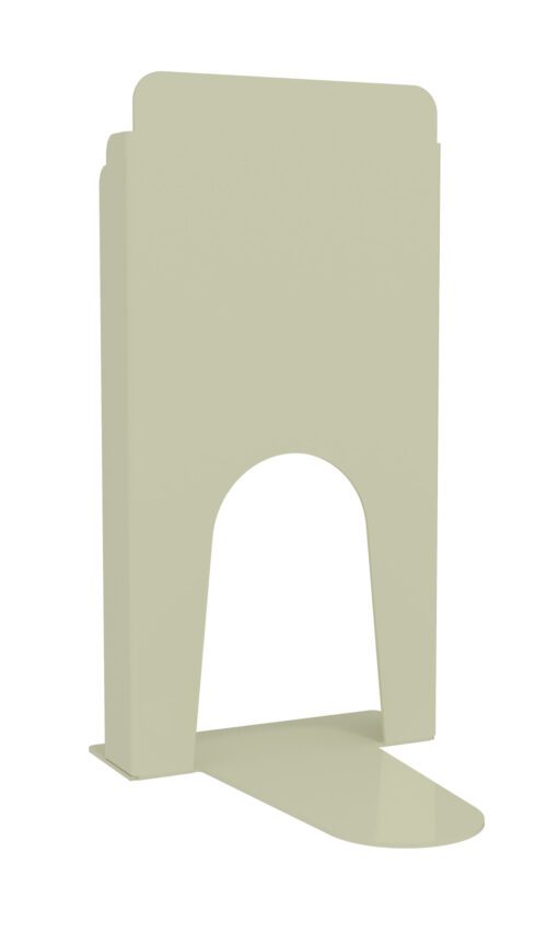 bpd5vtgju7kzxti67gm7.jpg A light beige, freestanding hand sanitizer dispenser stand with a large cutout near the base, designed for touchless operation. The structure is simple and functional, suitable for high-traffic areas.