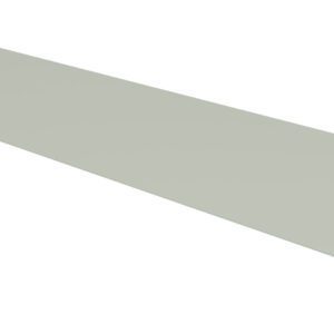 A gray, flat metal bracket with a simple, rectangular shape is displayed against a white background. The bracket features a single hole on one end, suggesting it is designed for installation or mounting purposes.