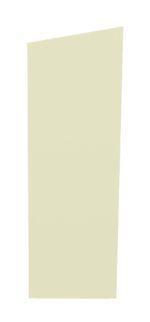 A tall, narrow, light beige rectangular shape standing upright against a white background.