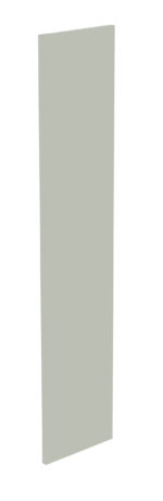 A tall, rectangular, light gray panel standing upright against a white background. The panel has a smooth surface and sharp edges.