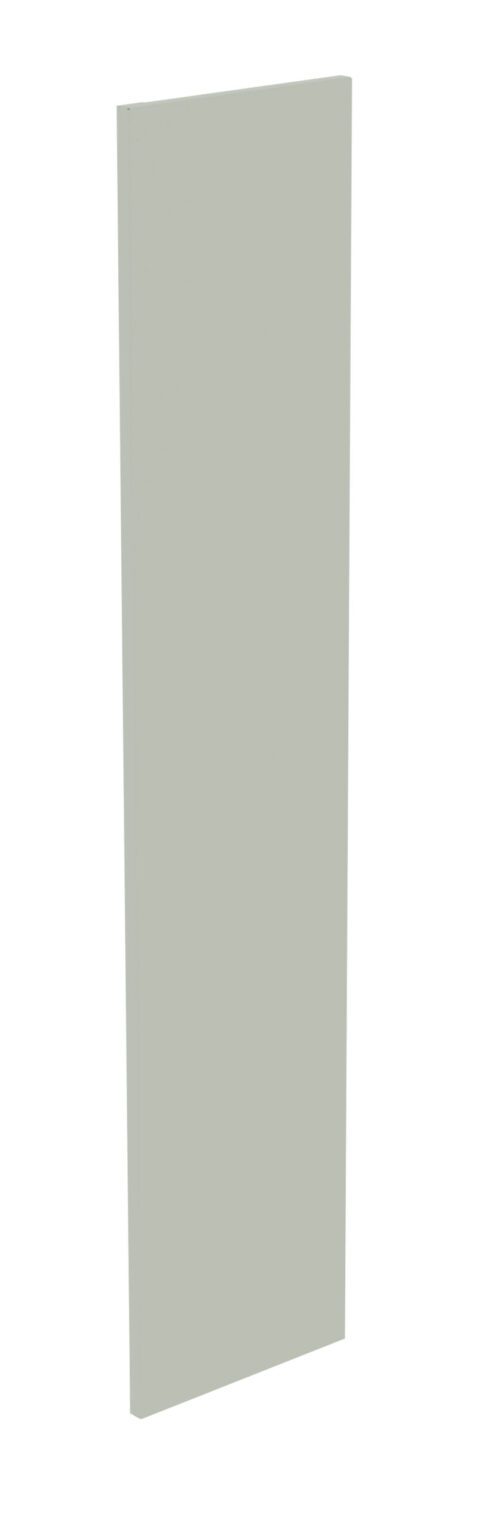 A tall, rectangular, light gray panel standing upright against a white background. The panel has a smooth surface and sharp edges.