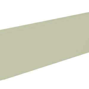 A beige, rectangular metal bracket with two mounting holes on the side edges. The design features a folded edge, giving depth and structure. It is displayed against a plain white background.