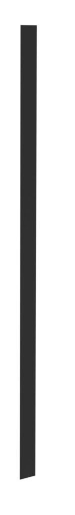 A thin, vertical black rectangle on a white background.