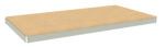 A rectangular beige bed board with a flat mattress-like surface resting on a white metal frame. The board appears sturdy and minimalist, designed for structural support or use in furniture.