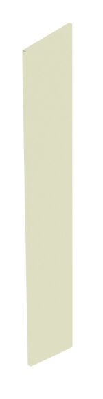 A tall, narrow, rectangular beige panel stands upright against a white background, viewed from a slight angle, giving a three-dimensional appearance.