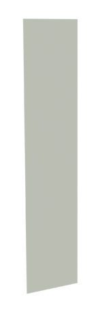 A vertical, rectangular panel with a light gray color against a white background.
