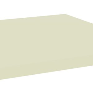 A simple illustration of a rectangular, pale yellow platform floating on a white background, viewed from a slightly elevated angle, giving it a three-dimensional appearance.