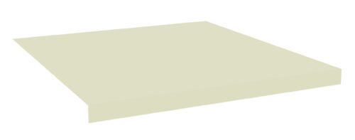 A simple illustration of a rectangular, pale yellow platform floating on a white background, viewed from a slightly elevated angle, giving it a three-dimensional appearance.