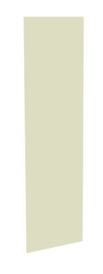 A tall, solid rectangle with a light olive green color against a plain white background.