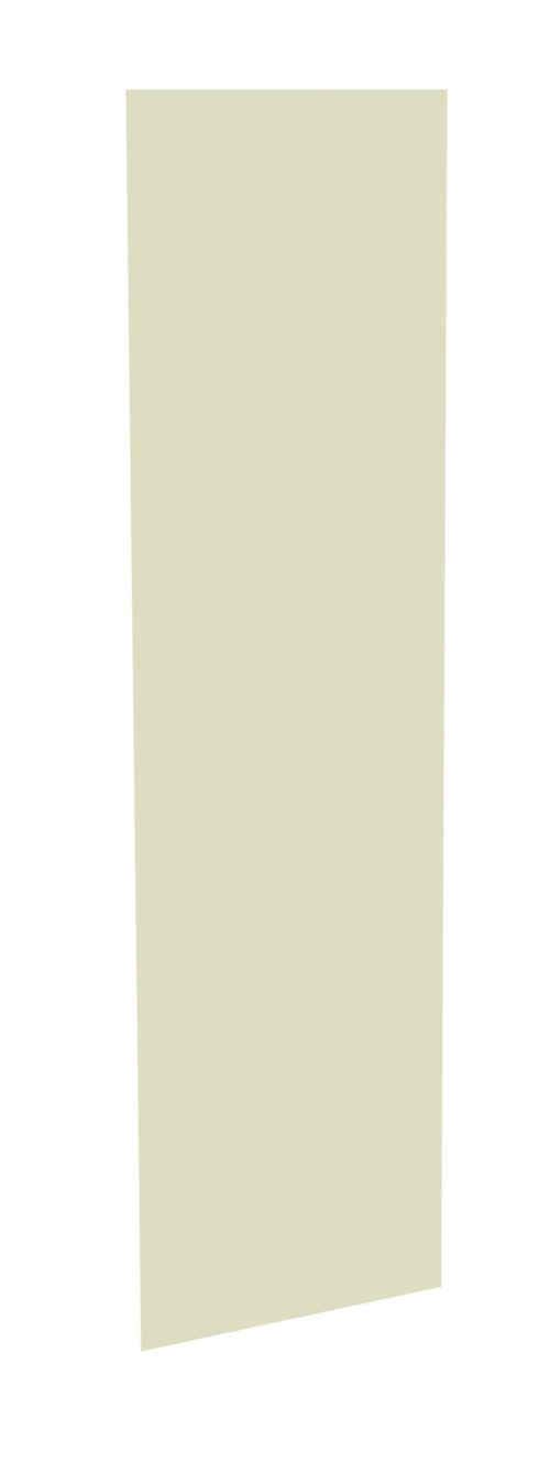 A tall, solid rectangle with a light olive green color against a plain white background.