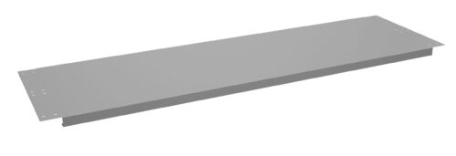 A long, flat, rectangular metal panel with a smooth surface. The panel has holes near the corners, suggesting it is designed for mounting or attachment. The color is light gray, and the panel appears industrial in style.