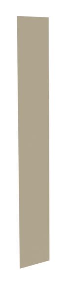 Tall, narrow rectangle with a uniform beige color. The background is white, enhancing the contrast and visibility of the rectangular shape.