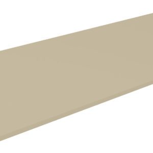 A beige, slanted metal awning with a simple design. The awning is rectangular, angled downwards, and appears to be designed for outdoor use, possibly as a window or door cover. The background is plain white.