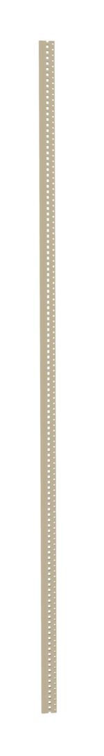 Vertical image of a tall, slender beige object with small notches along the side, resembling a long ruler or measuring stick. The background is white.