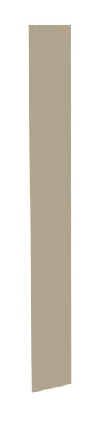 A tall, narrow, vertical rectangle with a light brown color against a white background.