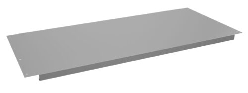 A rectangular, flat metal panel with a smooth surface and small holes at the corners, designed for mounting or attachment purposes. The perspective is angled to show depth and thickness.