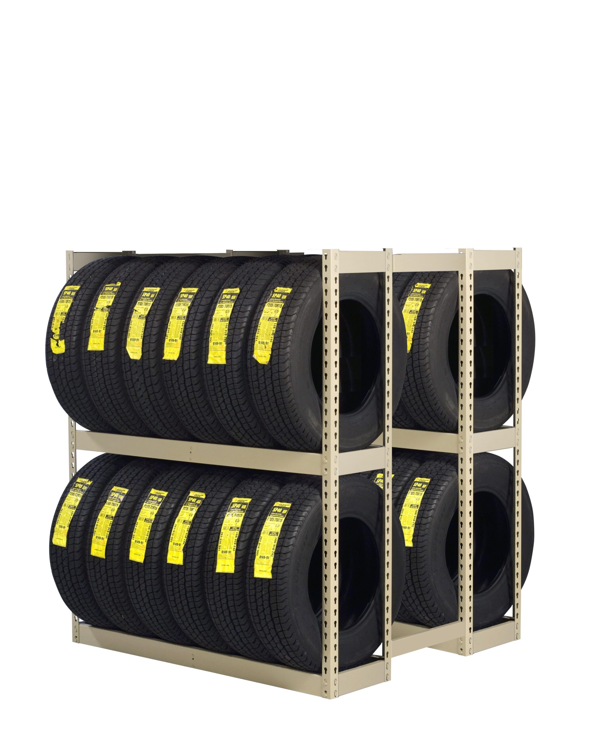 60"W x 60"H Double Entry Tire Rack Starter Unit, Sand
