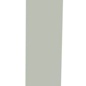 A tall, thin, rectangular, light gray panel is shown standing vertically against a white background.