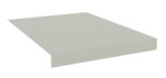 A 3D illustration of a rectangular, light gray, flat sheet on a white background. The sheet has a slight shadow underneath, suggesting it is elevated above the surface.