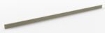 A long, thin, beige metal bar with evenly spaced holes along its surface, lying on a plain white background.