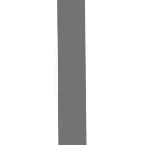 A tall, narrow, vertical gray rectangle on a white background, slightly tilted to the right.