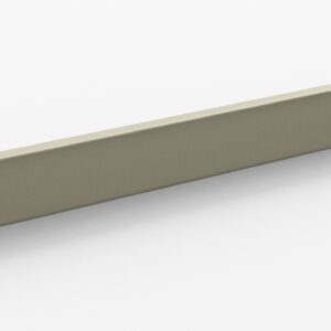 A long, rectangular, beige metal bracket with mounting holes on each side, used for support or reinforcement in construction or assembly.