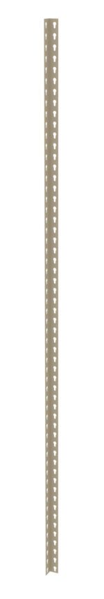 A long, beige corner bead strip featuring evenly spaced, triangular cutouts throughout its length. The strip is designed for reinforcing and finishing corners in construction or drywall installation. The background is white.