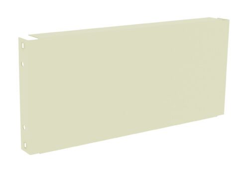 Image of a plain, rectangular, beige panel with a smooth surface. The panel has small holes on the left edge, suggesting it could be part of a modular structure or shelving system. The background is white.