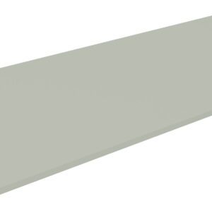A gray, rectangular, flat metal cover or panel is shown against a plain white background. The cover has a slightly raised back edge, suggesting it might be used as a protective enclosure or top lid.