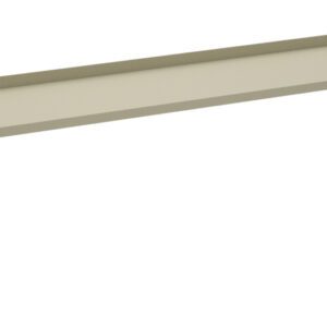 Beige metal bracket with a rectangular shape, featuring two side panels and a flat top surface. It has several holes for mounting purposes. The design appears suitable for supporting or mounting equipment or shelves.