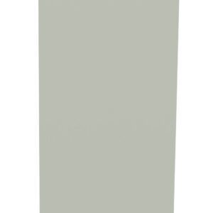 A tall, rectangular, gray building designed with a minimalist aesthetic. The buildings facade is uniformly colored, with no visible windows or architectural details, set against a clear sky.