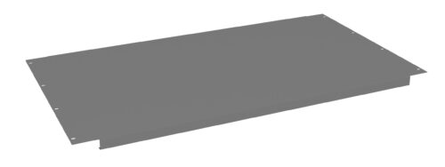 eolzq1c7zndetrucus59.jpg A flat, rectangular gray metal panel is shown against a white background. The panel has small holes at each corner, suggesting it is for mounting purposes. The surface appears smooth and uniform.
