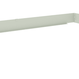 A light gray metal frame with three connected sides, forming an open rectangular shape with rounded edges. Small holes are visible along the edges for potential assembly or attachment.