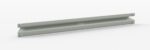 A long, light gray, flat steel beam with a narrow, rectangular profile. The beam has rounded ends and a smooth, reflective surface, positioned diagonally in the image against a plain white background.