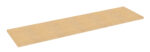 A long, rectangular piece of light brown particle board, shown against a plain white background.